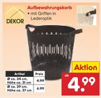 Aufbewahrungskorb im Angebot bei Netto Marken-Discount in Saarbrücken Aufbewahrungskorb Angebote von DEKOR bei Netto Marken-Discount Saarbrücken für 4,99 €