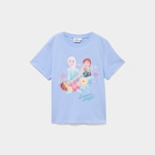 T-shirt coton Reine des neiges bleu ciel fille en promo chez La Halle T-shirt coton Reine des neiges bleu ciel fille dans le catalogue La Halle