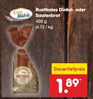 Aktuelles Rustikales Dinkel- oder Saatenbrot Angebot bei Netto Marken-Discount in Bremerhaven ab 1,89 €