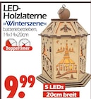 LED-Holzlaterne Winterszene im Wreesmann Prospekt LED-Holzlaterne Winterszene von im aktuellen Wreesmann Prospekt für 9,99 €