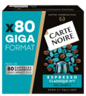 Capsules de café "Giga format" - CARTE NOIRE en promo chez Carrefour Saint-Germain-lès-Arpajon à 14,95 €