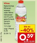 Natürliches Mineralwasser oder Mineralwasser mit Fruchtgeschmack von Vitrex im aktuellen Netto Marken-Discount Prospekt für 0,59 €