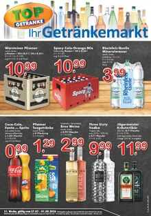 Wodka im TOP Getränke Prospekt "Aktuelle Angebote" mit 4 Seiten (Krefeld)