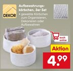 Aufbewahrungskörbchen, 3er Set im Angebot bei Netto Marken-Discount in Freiburg Aufbewahrungskörbchen, 3er Set Angebote von DEKOR bei Netto Marken-Discount Freiburg für 4,99 €