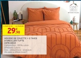 Housse de couette + 2 taies d'oreiller tufte - CÔTÉ DÉCO - Intermarché Hyper à Bordeaux Housse de couette + 2 taies d'oreiller tufte - CÔTÉ DÉCO en promo chez Intermarché Hyper Bordeaux à 29,90 €