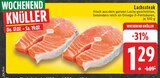 EDEKA - Lachssteak Angebot im Prospekt Lachssteak bei EDEKA im Prospekt "" für 1,29 €