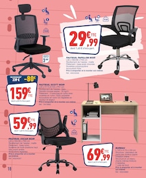 Offre Fauteuil Bureau dans le catalogue Bureau Vallée du moment à la page 18