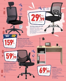 Promo Fauteuil dans le catalogue Bureau Vallée du moment à la page 18