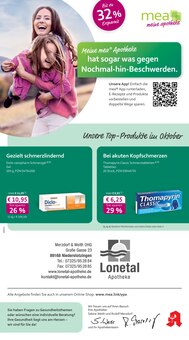 Aktueller mea - meine apotheke Prospekt "Unsere Oktober-Angebote" Seite 1 von 4 Seiten für Niederstotzingen