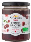 Confiture Extra Cerise Griotte 320 G - SAVEURS ET FRUITS en promo chez NaturéO Confiture Extra Cerise Griotte 320 G - SAVEURS ET FRUITS dans le catalogue NaturéO