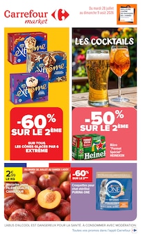 Catalogue Carrefour Market à Hendaye cette semaine, valable du 28/07/2026 au 09/08/2026 Prospectus Carrefour Market à Hendaye, "Carrefour market", 53 pages de promos valables du 28/07/2026 au 09/08/2026