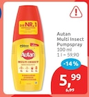 Multi Insect Pumpspray von Autan für 5,99 € bei budni im Angebot Multi Insect Pumpspray von Autan im aktuellen budni Prospekt
