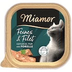 Miamor Feines & Filet Geflügel Pur & Forelle 100 g Angebote von Miamor bei Zookauf Voerde für 0,79 €