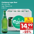 Lager im Angebot bei Netto Marken-Discount in Mittweida Lager Angebote von Carlsberg bei Netto Marken-Discount Mittweida für 14,99 €