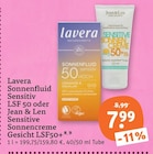 Sonnenfluid Sensitiv LSF 50 oder Sensitiv Sonnencreme Gesicht LSF50+ im Angebot bei tegut in Göttingen Sonnenfluid Sensitiv LSF 50 oder Sensitiv Sonnencreme Gesicht LSF50+ Angebote von Lavera oder Jean & Len bei tegut Göttingen für 7,99 €