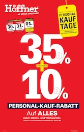 Möbel & Einrichtung Prospekt von Höffner in Kassel Aktueller Höffner Möbel & Einrichtung Prospekt für Kassel: PERSONAL-KAUF-RABATT mit 4} Seiten, 28.01.2026 - 10.02.2026
