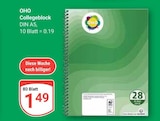 Collegeblock Angebote von OHO bei GLOBUS Neubrandenburg für 1,49 €