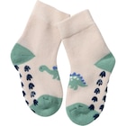 Socken im dm-drogerie markt Prospekt ABS Socken mit Dino-Motiv, beige & grün, Gr. 19/22 von ALANA im aktuellen dm-drogerie markt Prospekt für 3,90 €