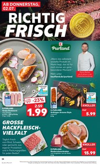 Bratwurst im Kaufland Prospekt "Hier bin ich richtig" mit 75 Seiten (Dresden)