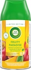 Lufterfrischer Freshmatic Fruity Paradise Mango & Maracuja Nachfüllpack bei dm-drogerie markt im Eitorf Prospekt für 4,95 €