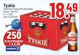 polnisches Premium Pils oder Radler Angebote von Tyskie bei Trinkgut Lüdenscheid für 18,49 €