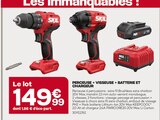 Perceuse + Visseuse + Batterie et Chargeur - SKIL en promo chez Gedimat Montreuil à 149,99 €