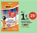E.Leclerc Évry - Promo 20 stylos bille "Cristal Original" Promo 20 stylos bille "Cristal Original" à 1,95 € dans le catalogue E.Leclerc à Évry