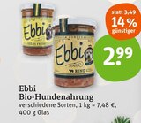 Bio-Hundenahrung im tegut Prospekt Bio-Hundenahrung von Ebbi im aktuellen tegut Prospekt für 2,99 €
