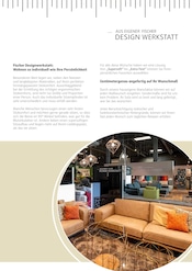 Aktueller Polstermöbel Fischer Prospekt mit Kissen, "AUS EIGENER DESIGN WERKSTATT", Seite 19