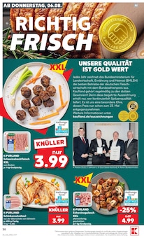 Schinkenschnitzel Angebot im Kaufland Prospekt, gültig von 03.08.2026 bis 05.08.2026 Schinkenschnitzel Angebot im aktuellen Kaufland Prospekt auf Seite 39