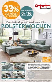 Aktueller Opti-Wohnwelt Möbel & Einrichtung Prospekt in Schlitz und Umgebung, "Polsterwochen" mit 18 Seiten, 26.09.2025 - 25.10.2025