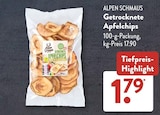 Getrocknete Apfelchips Angebote von ALPEN SCHMAUS bei ALDI SÜD Mannheim für 1,79 €