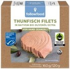 Thunfisch Filets in nativem Bio-Olivenöl extra im Angebot bei REWE in Hildesheim Thunfisch Filets in nativem Bio-Olivenöl extra Angebote von Followfood bei REWE Hildesheim für 2,79 €