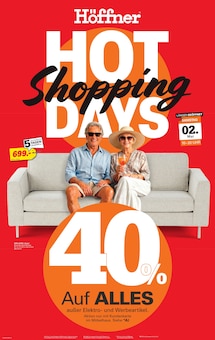 Höffner Prospekt Hot Shopping Days mit 4 Seiten
