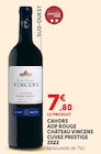 Cahors AOP Rouge Cuvée Prestige 2022 à Super U dans Belleville-en-Caux Cahors AOP Rouge Cuvée Prestige 2022 à Super U dans Belleville-en-Caux