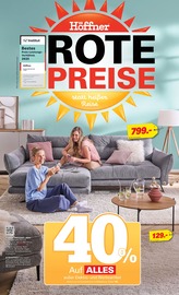 Aktueller Höffner Möbel & Einrichtung Prospekt in Melsungen und Umgebung, "ROTE PREISE!" mit 8 Seiten, 29.07.2026 - 11.08.2026