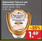 Teewurst oder Leberwurst im Angebot bei Netto Marken-Discount in Ulm Teewurst oder Leberwurst Angebote von Rügenwalder Pommersche bei Netto Marken-Discount Ulm für 1,49 €