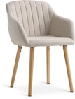 JYSK Esszimmerstuhl ADSLEV Stoff beige/Eiche natur von JYSK im aktuellen JYSK Prospekt für 65,00 €