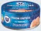 Thon entier au naturel peche a la ligne - U en promo chez Hyper U Draguignan à 1,59 €