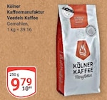Veedels Kaffee Angebote von Kölner Kaffeemanufaktur bei GLOBUS Hürth für 9,79 €