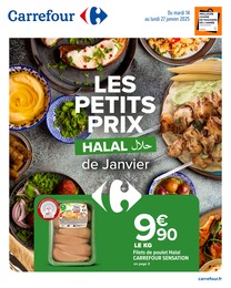Catalogue Supermarchés de Carrefour à Culan Prospectus Carrefour à Culan, "LES PETITS PRIX HALAL de Janvier", 14 pages, 14/01/2025 - 27/01/2025
