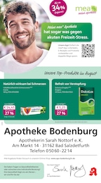 Aktueller mea - meine apotheke Apotheken Prospekt für Lamspringe: Unsere August-Angebote mit 4} Seiten, 01.08.2026 - 31.08.2026