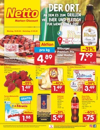 Netto Marken-Discount Prospekt für Nettetal mit 45 Seiten Netto Marken-Discount Prospekt für Nettetal: "DER ORT, AN DEM ES ZUM GRILLEN VIEL BIER UND FLEISCH FÜR WENIG KOHLE GIBT.", 45 Seiten, 16.05.2022 - 21.05.2022