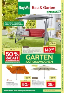 Hollywoodschaukel im BayWa Bau- und Gartenmärkte Prospekt "Traumrasen leicht gemacht" mit 16 Seiten (Würzburg)