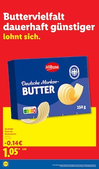 Butter im aktuellen Lidl Prospekt (Dresden) Butter im Lidl Prospekt "Der PreisfĂĽhrer macht Deutschland dauerhaft gĂĽnstiger!" mit 38 Seiten (Dresden)