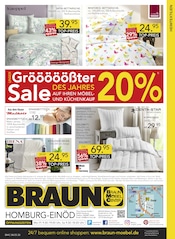 Bettwäsche im BRAUN Möbel-Center Prospekt in St. Ingbert Aktueller BRAUN Möbel-Center Prospekt mit Bettwäsche, "Gröööößter Sale des Jahres!", Seite 20