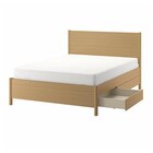 Aktuelles Bettgestell mit Schubladen Eichenfurnier/Lindbåden 180x200 cm Angebot bei IKEA in Braunschweig ab 559,00 €