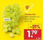 Trauben hell im Angebot bei Netto Marken-Discount in Düsseldorf Trauben hell Angebote von MARKT TAG bei Netto Marken-Discount Düsseldorf für 1,79 €