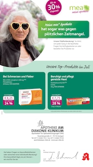 Aktueller mea - meine apotheke Prospekt "Unsere Juli-Angebote" Seite 1 von 4 Seiten