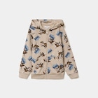 Sweat zippé à capuche molleton imprimé beige garçon - La Halle à Grenoble Sweat zippé à capuche molleton imprimé beige garçon en promo chez La Halle Grenoble à 9,99 €